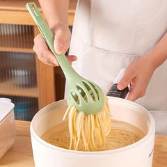1pc 25.4cm Long Cooking Tongs Heat-resistant Food Serving Grill Pasta Baking