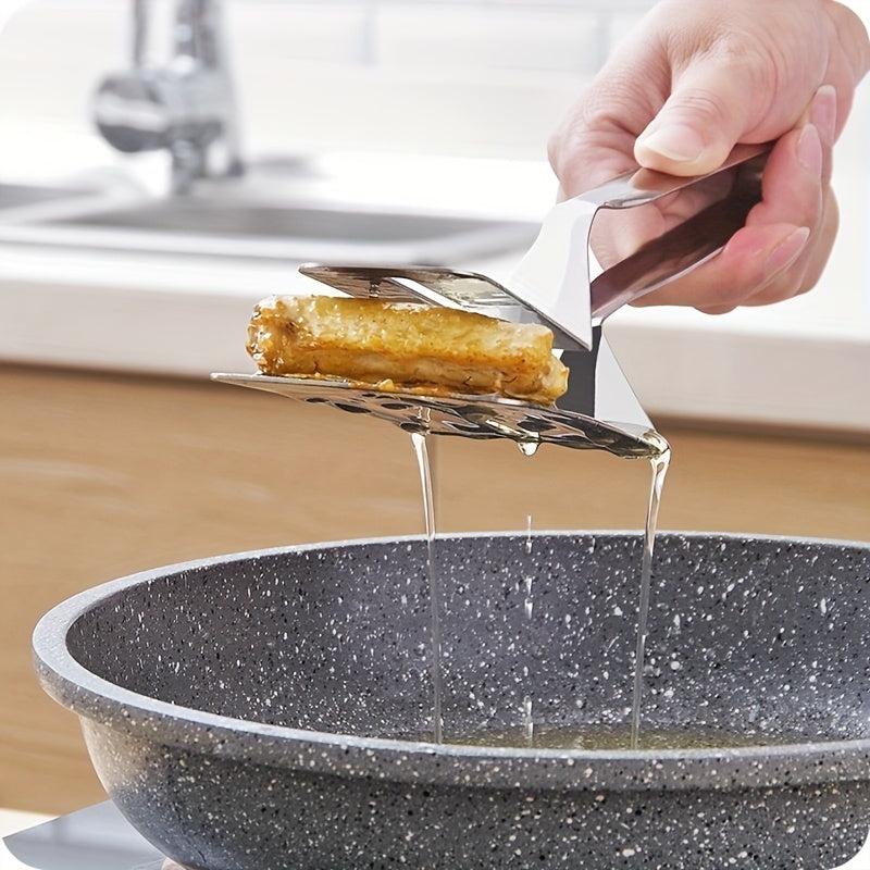 1pc Stainless Steel BBQ Tong - Cooking Frying Baking Grilling Kitchen Gadgets