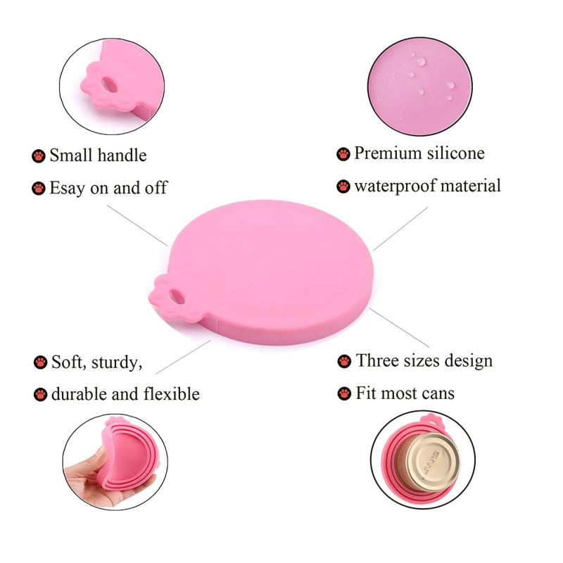 1pc Reusable Silicone Pet Food Can Covers Fits Most Standard Cans BPA-Free