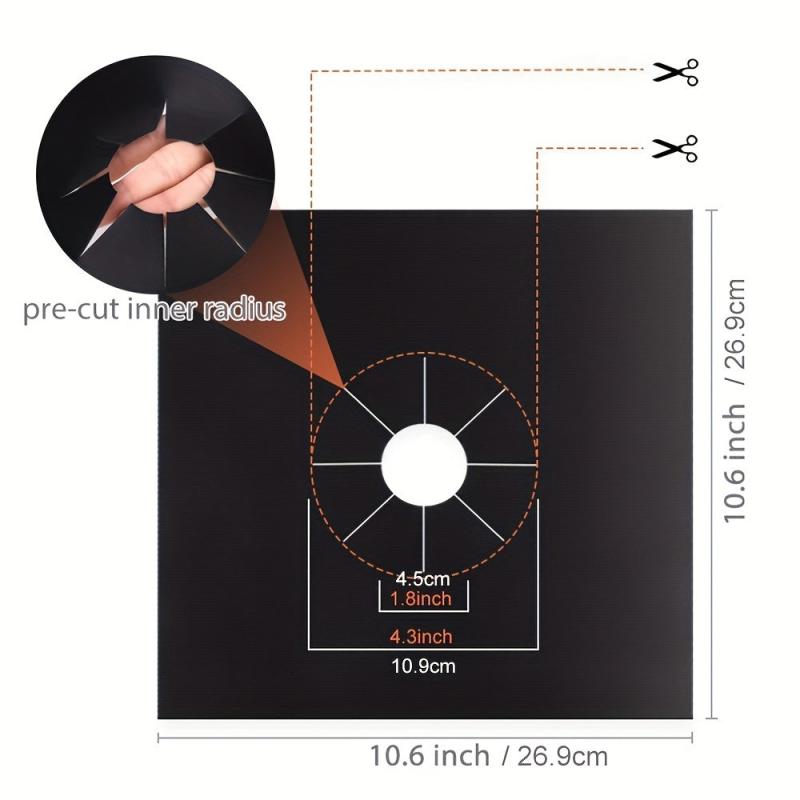 8pcs Non Stick Stove Burner Covers 10.6 X 10.6 Double Thickness BPA