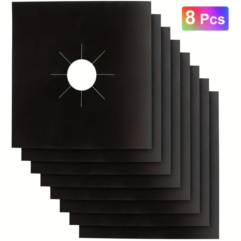 8pcs Non Stick Stove Burner Covers 10.6 X 10.6 Double Thickness BPA