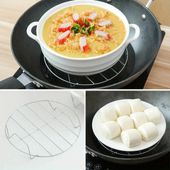2pcs Stainless Steel Steam Rack 7.87'' Single Layer Grill