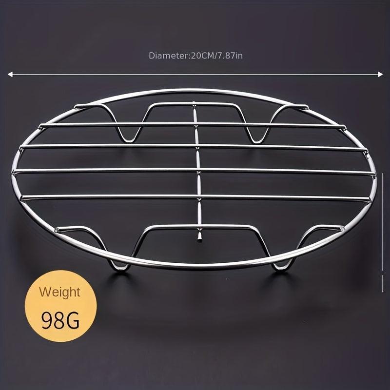 2pcs Stainless Steel Steam Rack 7.87'' Single Layer Grill