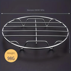 2pcs Stainless Steel Steam Rack 7.87'' Single Layer Grill