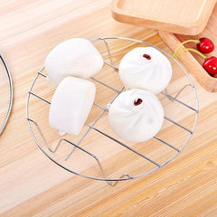 2pcs Stainless Steel Steam Rack 7.87'' Single Layer Grill