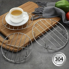 2pcs Stainless Steel Steam Rack 7.87'' Single Layer Grill