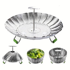 Collapsible Steamer Basket Stainless Steel Steaming Rack Cooking Insert