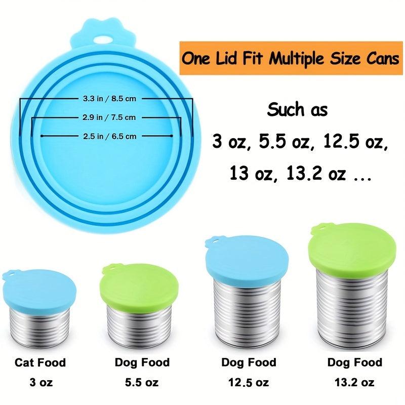 3pcs Pet Food Can Lids - Silicone Can Lids for Dog and Cat Food Cans