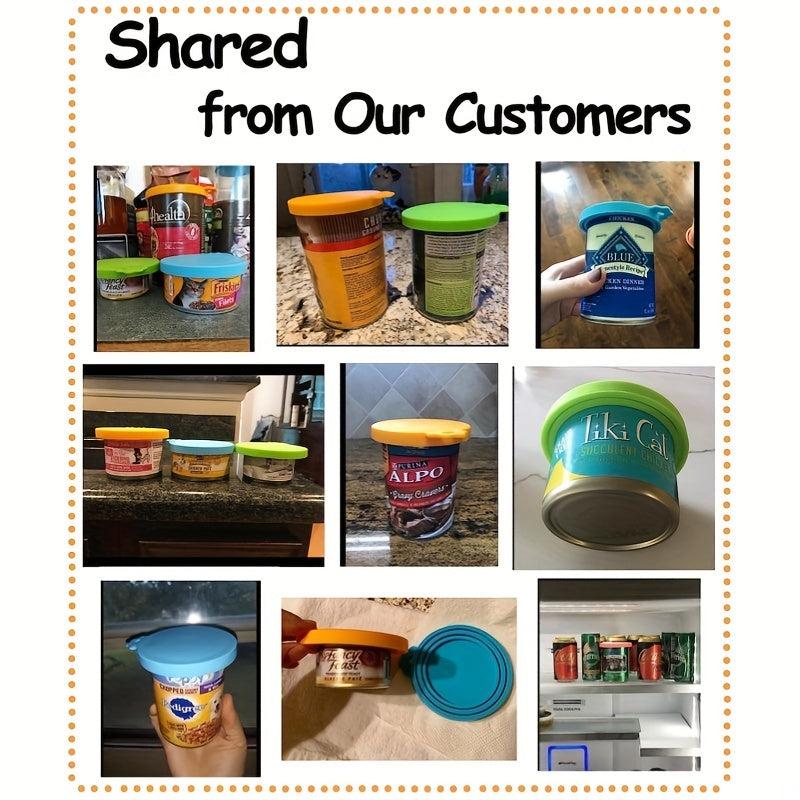 3pcs Pet Food Can Lids - Silicone Can Lids for Dog and Cat Food Cans