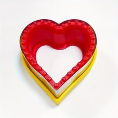 2PCS Heart Sandwich Cutter & Sealer Stainless Steel Biscuit Cutter Cake Decorati