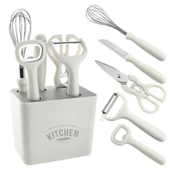 6pcs Kitchen Gadget Set with Storage Rack, Cutting Fruit Combo