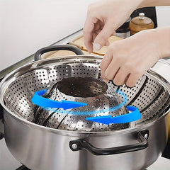 1PC Stainless Steel Folding Retractable Steamer for Xiaolongbao Steamed Buns