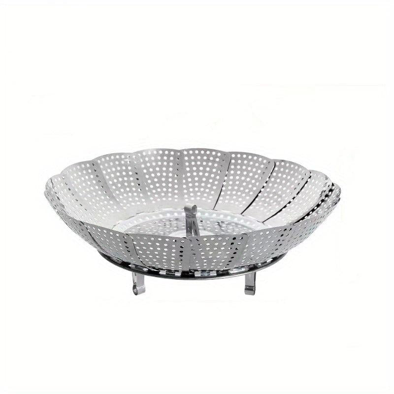 1PC Stainless Steel Folding Retractable Steamer for Xiaolongbao Steamed Buns