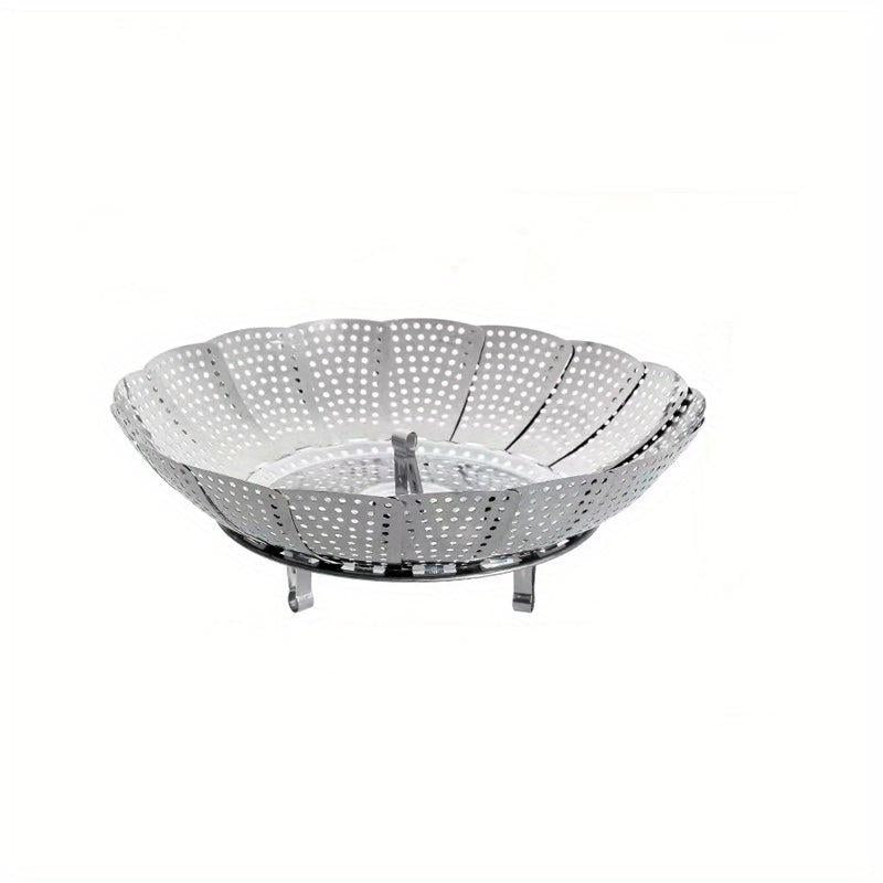 1PC Stainless Steel Folding Retractable Steamer for Xiaolongbao Steamed Buns
