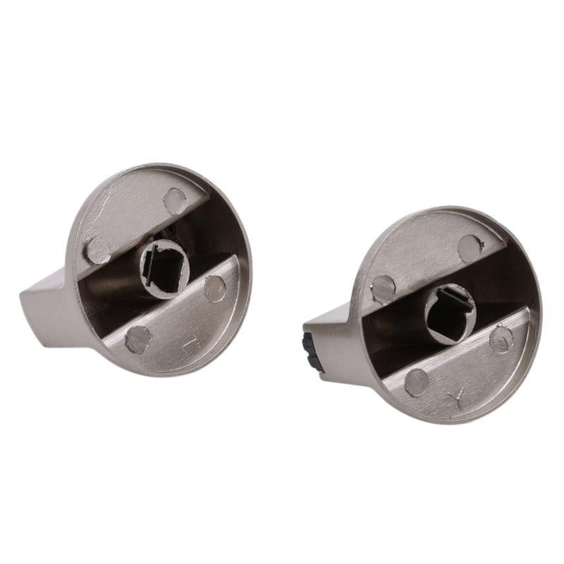 2pcs Gas Stove Knobs Stainless Steel Range Oven Knobs