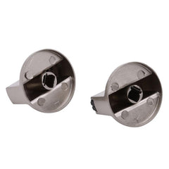 2pcs Gas Stove Knobs Stainless Steel Range Oven Knobs