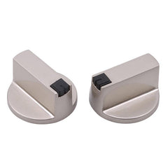 2pcs Gas Stove Knobs Stainless Steel Range Oven Knobs