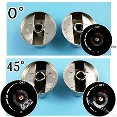 2pcs Gas Stove Knobs Stainless Steel Range Oven Knobs