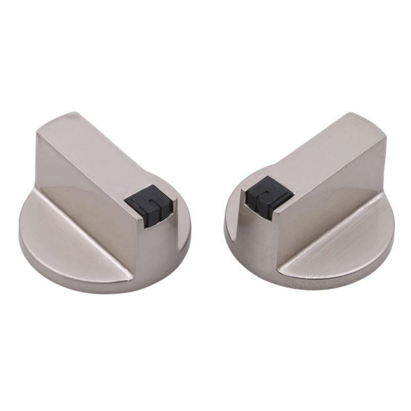 2pcs Gas Stove Knobs Stainless Steel Range Oven Knobs