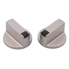 2pcs Gas Stove Knobs Stainless Steel Range Oven Knobs