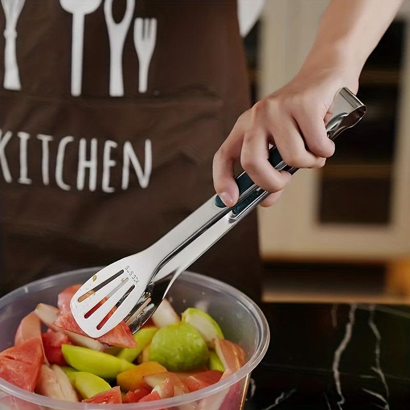 Stainless Steel Food Tongs Non Slip Meat Salad Bread Serving Clip Barbecue Grill
