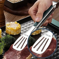 Stainless Steel Food Tongs Non Slip Meat Salad Bread Serving Clip Barbecue Grill