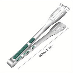 Stainless Steel Food Tongs Non Slip Meat Salad Bread Serving Clip Barbecue Grill