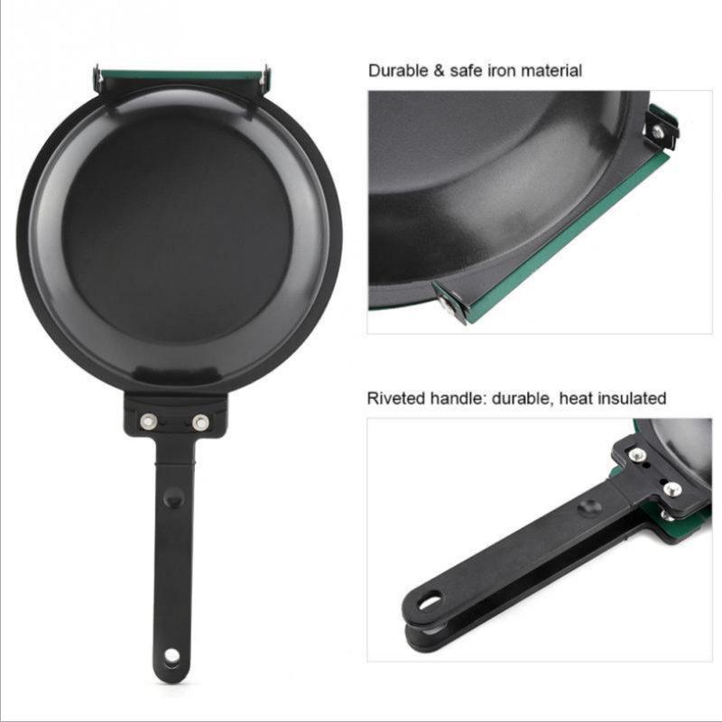 Double Sided Frying Pan 19cm Green Nonstick Stir Frying Pan