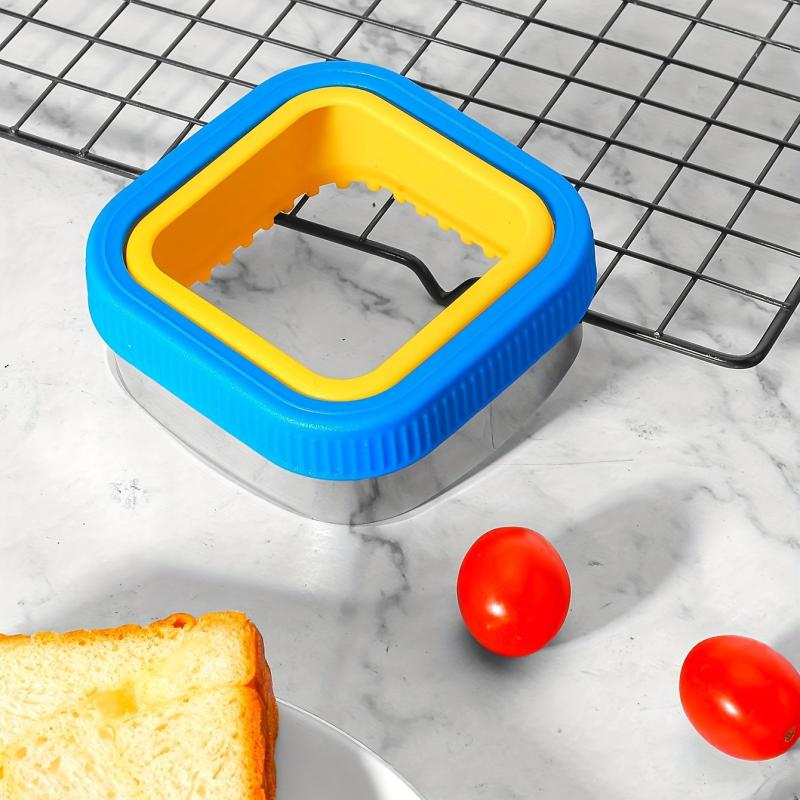2pcs Sandwich Cutter & Sealer Set Stainless Steel & Plastic Cookie Cutters