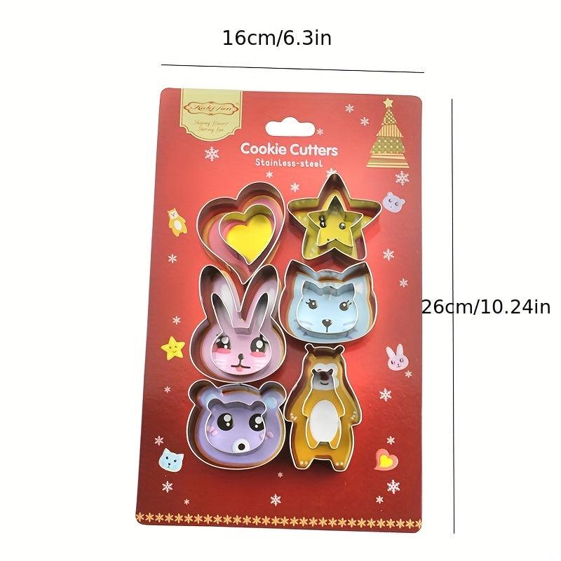 12pcs Stainless Steel Cartoon Stamping Mold for Kids Biscuits Artwork