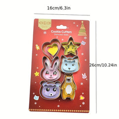 12pcs Stainless Steel Cartoon Stamping Mold for Kids Biscuits Artwork