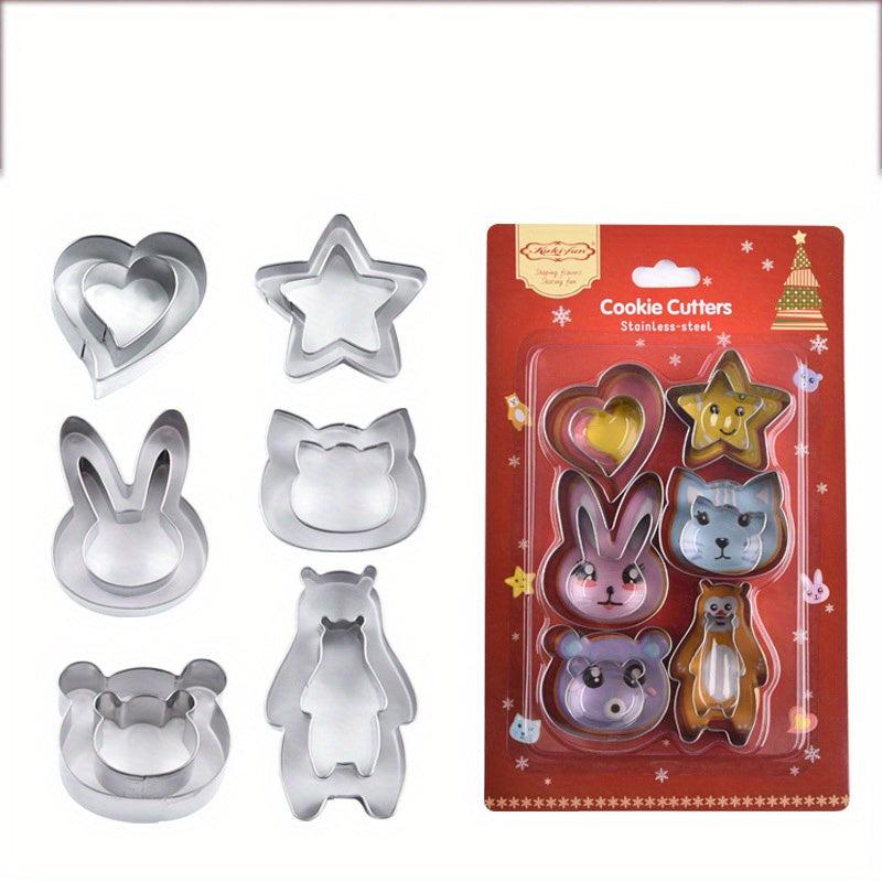 12pcs Stainless Steel Cartoon Stamping Mold for Kids Biscuits Artwork