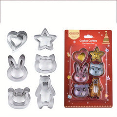 12pcs Stainless Steel Cartoon Stamping Mold for Kids Biscuits Artwork