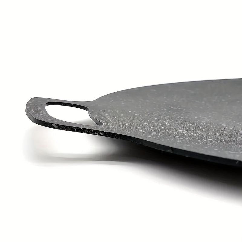 Cast Iron Griddle Pan 33cm BBQ Grill Outdoor Decor