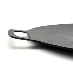 Cast Iron Griddle Pan 33cm BBQ Grill Outdoor Decor
