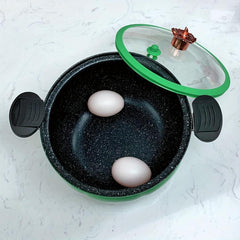 Green Micro Pressure Cooking Pot Pumpkin Shaped Maifan Stone Soup Pot