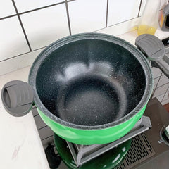 Green Micro Pressure Cooking Pot Pumpkin Shaped Maifan Stone Soup Pot