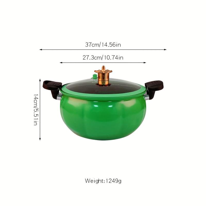 Green Micro Pressure Cooking Pot Pumpkin Shaped Maifan Stone Soup Pot