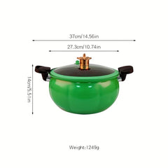 Green Micro Pressure Cooking Pot Pumpkin Shaped Maifan Stone Soup Pot