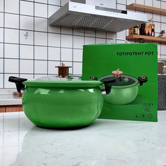 Green Micro Pressure Cooking Pot Pumpkin Shaped Maifan Stone Soup Pot
