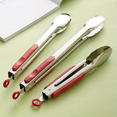 1pc Stainless Steel Food Tong for Cooking Baking Grilling