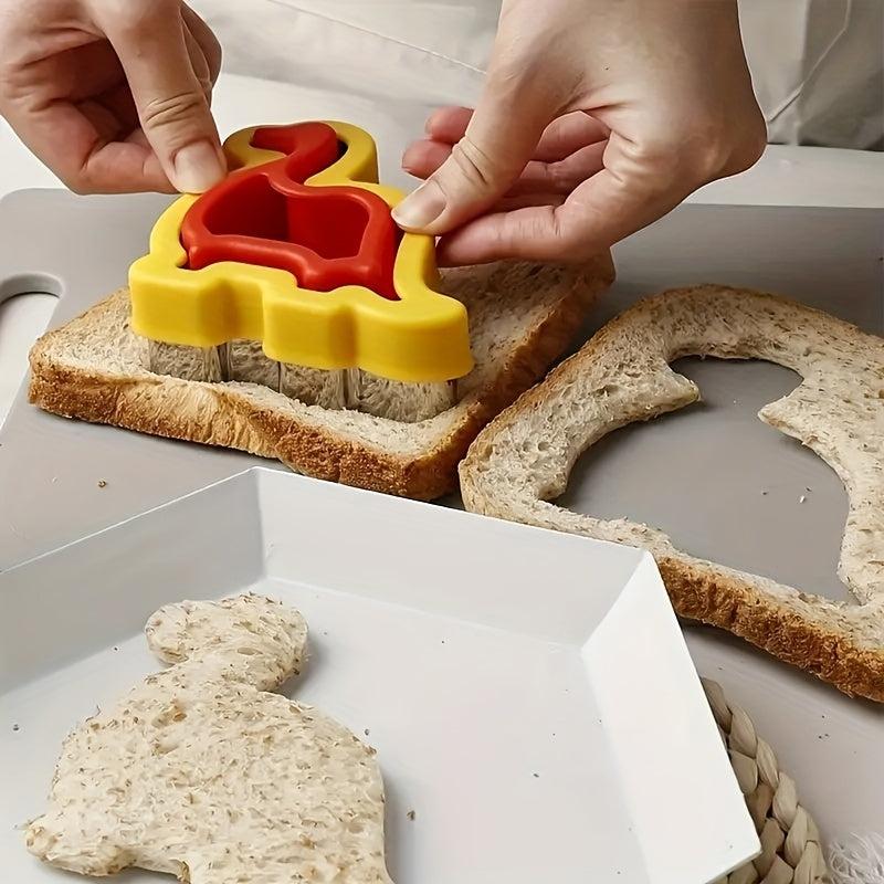 Cartoon Dinosaur Sandwich Cutter & Sealer Set