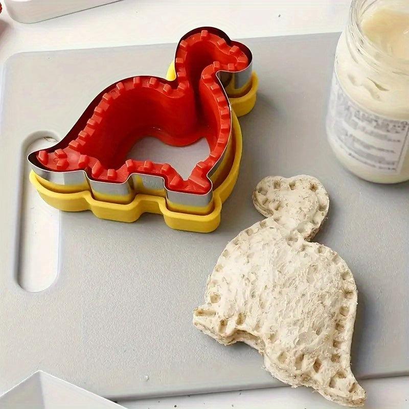 Cartoon Dinosaur Sandwich Cutter & Sealer Set