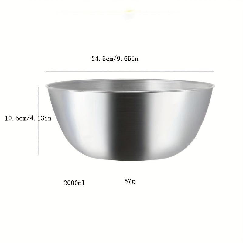 Large Stainless Steel Dessert Bowl for Serving Mixing Baking - 1pc