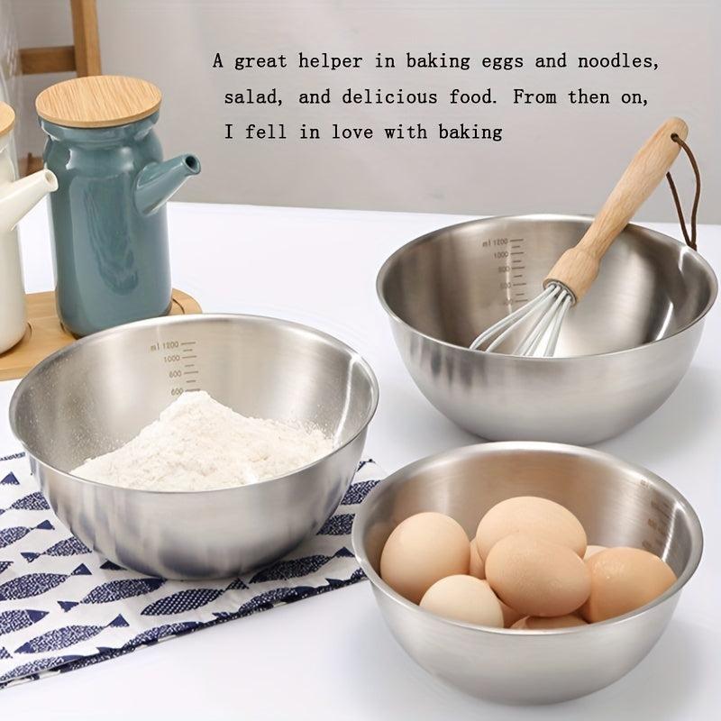 Large Stainless Steel Dessert Bowl for Serving Mixing Baking - 1pc