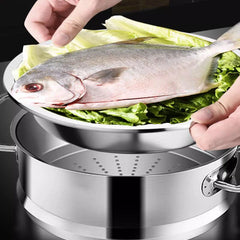 4pcs Stainless Steel Dinner Plates Multiple Sizes