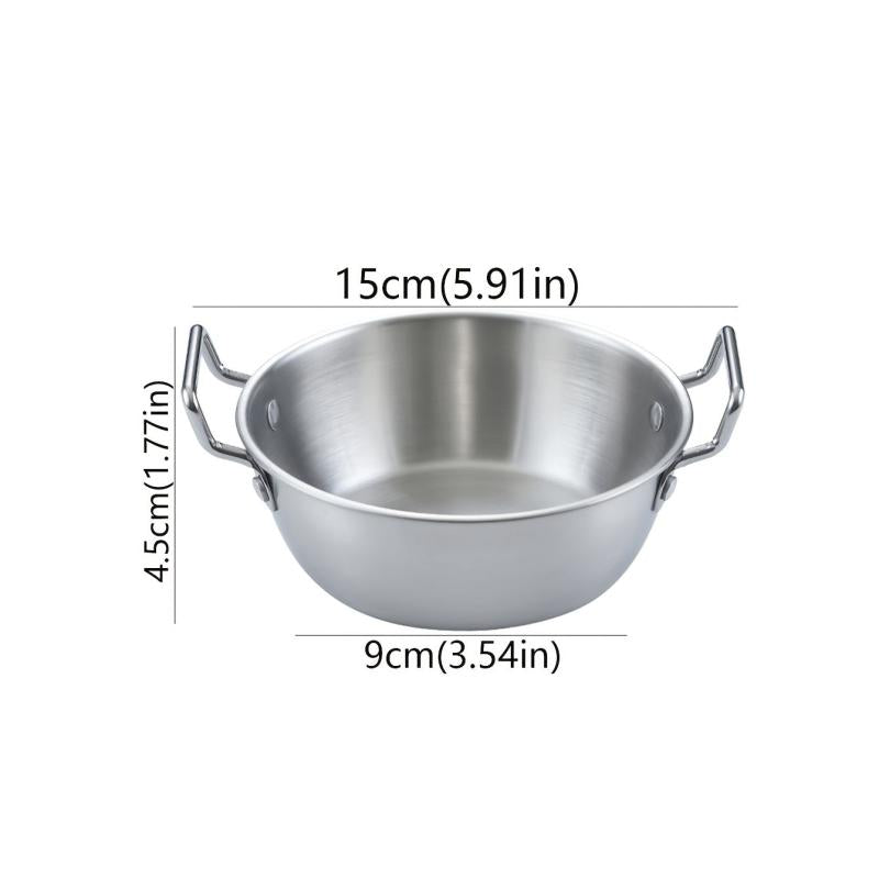 Two Handle Snack Bowl for Rice Porridge Desserts Condiments and More
