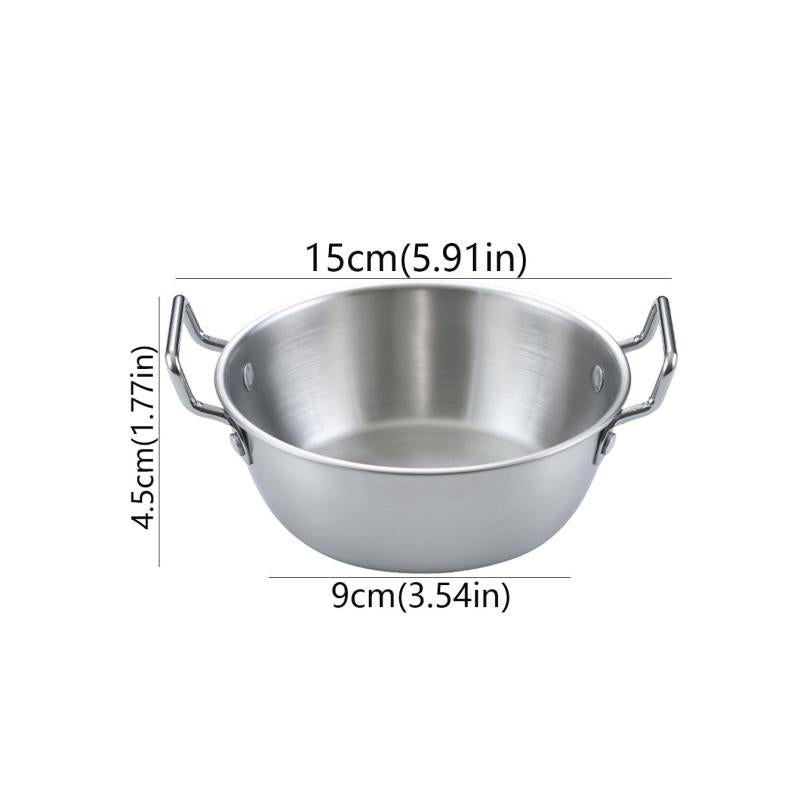 Two Handle Snack Bowl for Rice Porridge Desserts Condiments and More