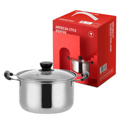 7'' Stainless Steel Saucepan with Clear Glass Cover