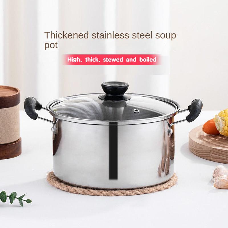 7'' Stainless Steel Saucepan with Clear Glass Cover